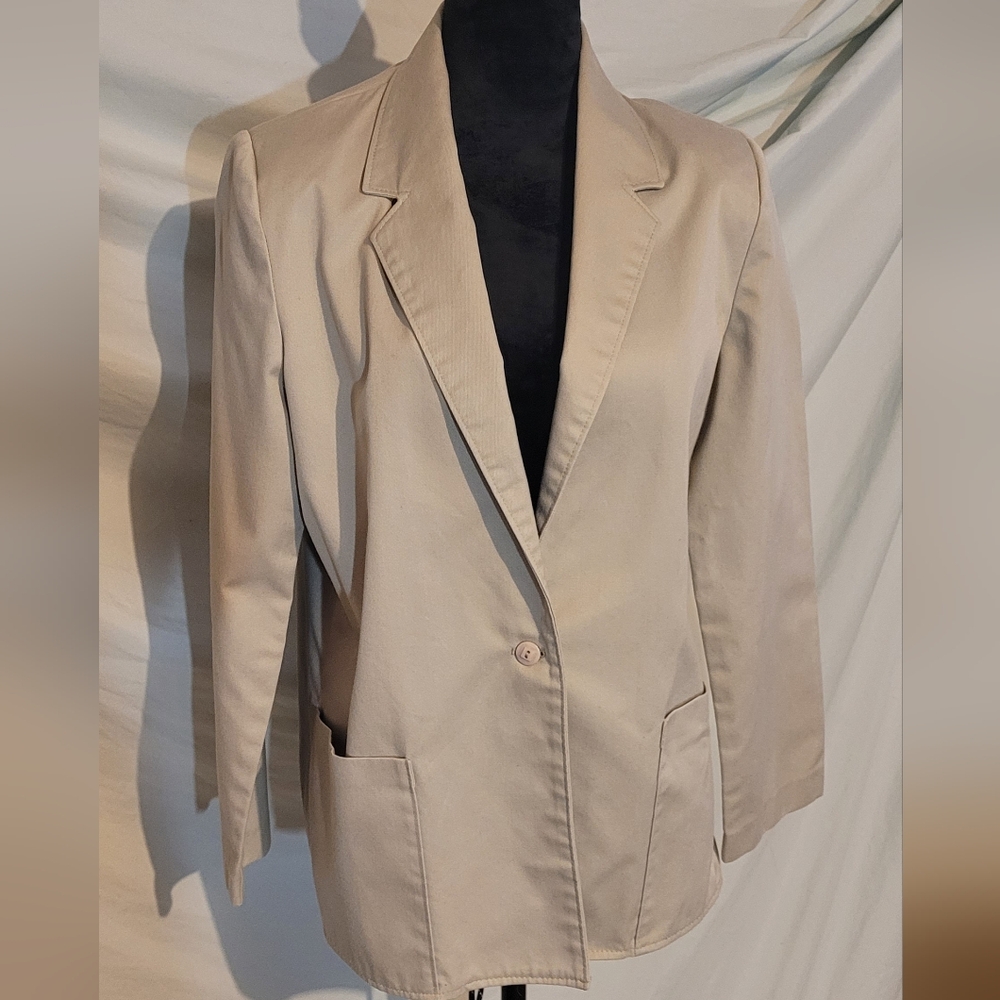 White Stag Vintage Tan Women's Blazer, Size 12